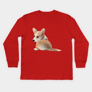 Pembroke Welsh Corgi Kids Long Sleeve T-Shirt